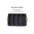 thumbnail image 3 of 4 Slot Silicone Pan French Tray for Baking Cakes Hamburgers Loaves French Toast Bread Baking Tray Bake Mold Breadstick, 3 of 11
