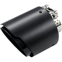 A-KARCK Carbon Fiber Exhaust Tip 2.5" Inlet to 4.5" Outlet, High Temperature Resistance 6" Long Stainless Steel Tailpipe tip (Black Shell)