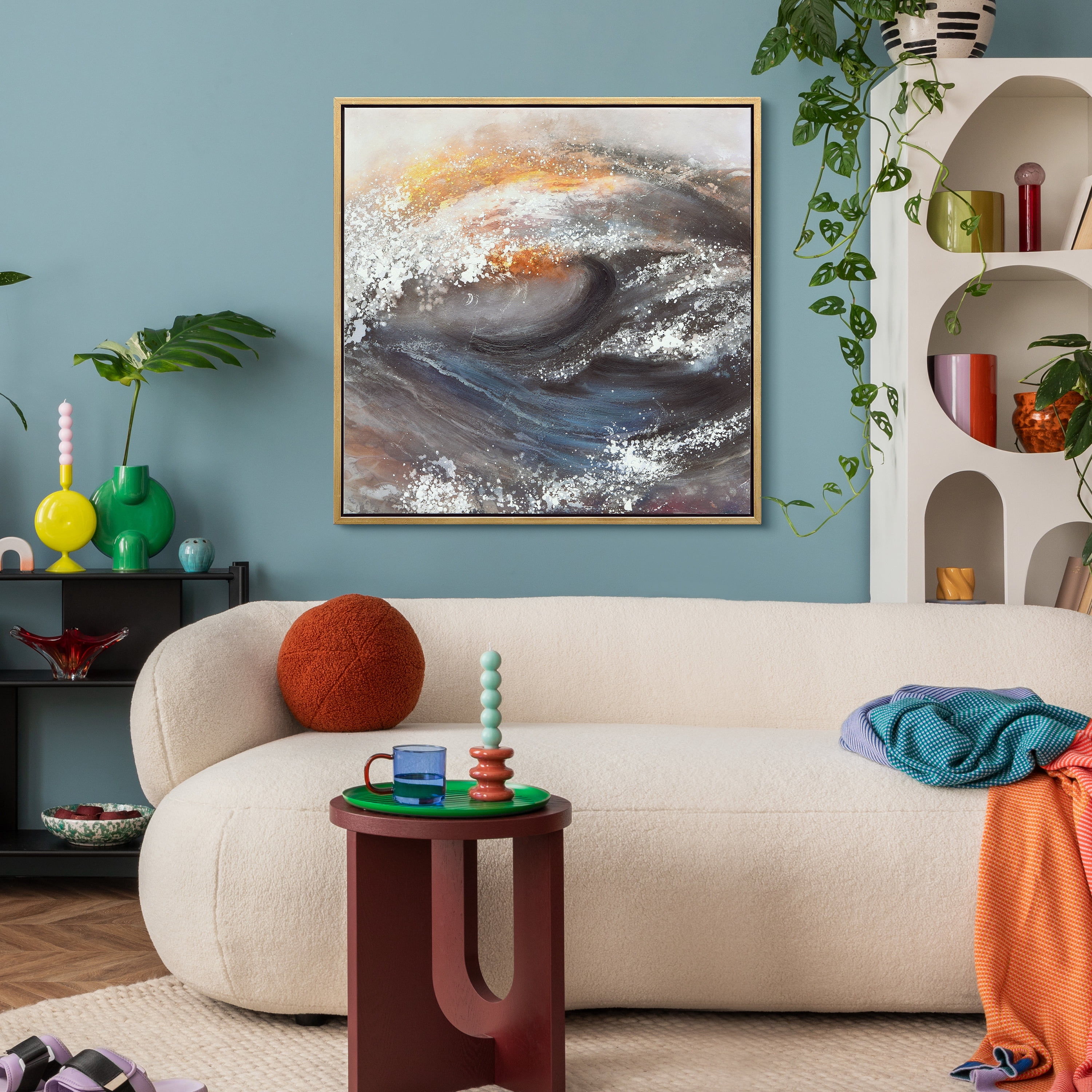 Empire Art Direct Tornado Textured Metallic Hand Painted Wall Art, 36" x 36" x 1.5", Ready to Hang