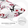 thumbnail image 5 of Naloa Cherry Blossoms Pillowcase, Throw Pillowcase, Wrinkle-Free, Stain-Resistant with Hidden Zipper for Bedroom Sofa - 14"x20", 5 of 9