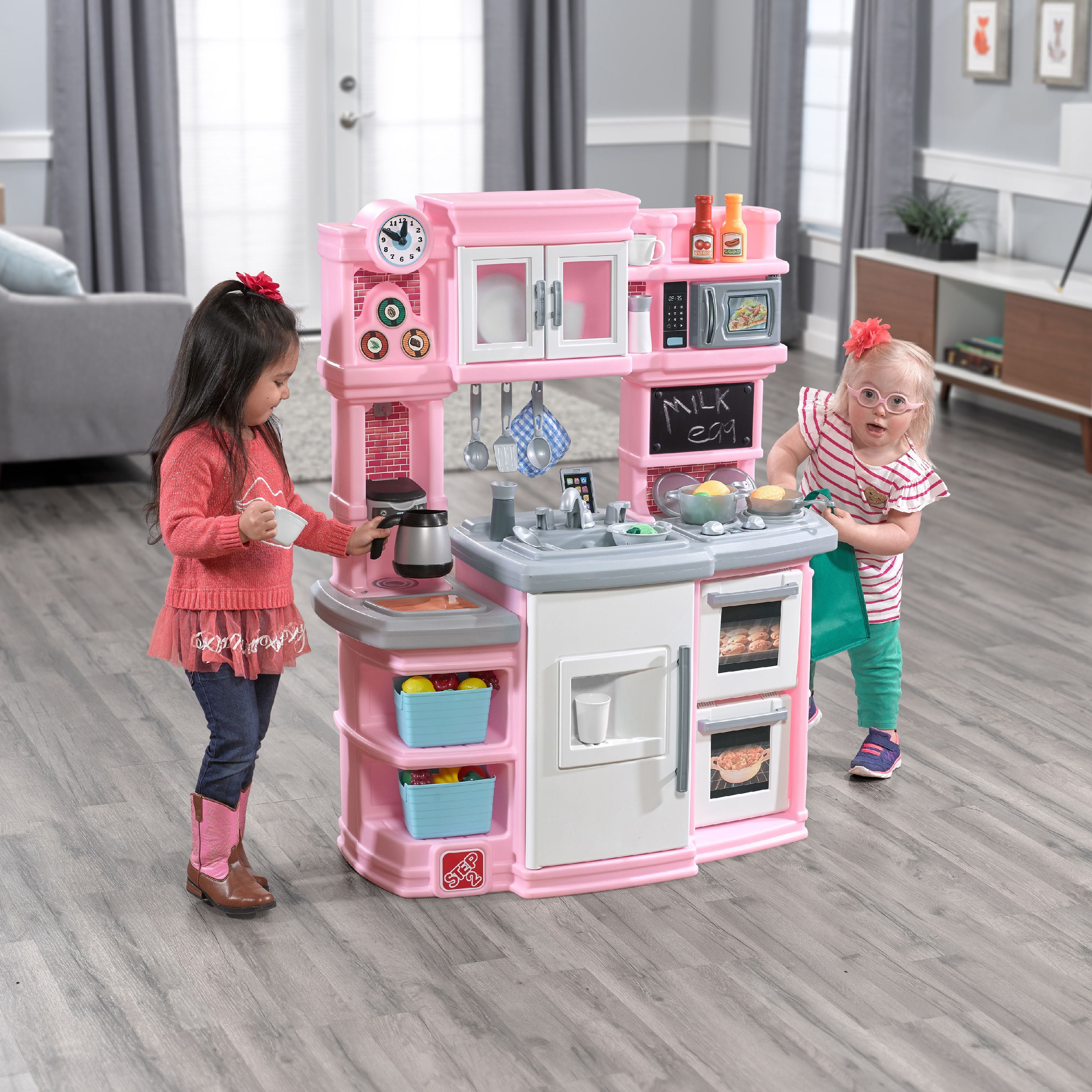 Step2 Great Gourmet Pink Kitchen set includes 32 Piece Plastic Play Set Walmart