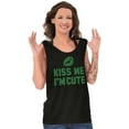thumbnail image 4 of Kiss Me I'm Cute Saint Patricks Day Tank Top Tee Shirt Women Brisco Brands S, 4 of 5