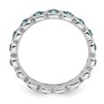 thumbnail image 2 of Sterling Silver Stackable Expressions March Swarovski Ring Size 9, 2 of 3