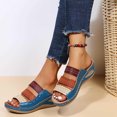 thumbnail image 4 of Plataforma Colorblock Zapatillas romanas informales Sandalias correctivas con cuña Wmkox8yii ytu9704, 4 of 6