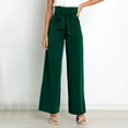 thumbnail image 2 of Gvdentm Dress Pants Women Work Business Pants Straight Leg Flared Trousers Ladies Slacks with Pockets Z4-Green,L, 2 of 9
