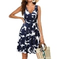 thumbnail image 2 of Vestido GUBERRY 2025 sin mangas con estampado floral y cuello en V para mujer, 2 of 6