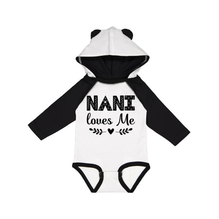 

Inktastic Nani Loves Me Baby Clothes Gift Baby Girl Long Sleeve Bodysuit