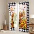 thumbnail image 3 of jejeloiu Highland Cattle Blackout Curtains,Rustic Farmhouse Cabin Curtains Pack of 2 (38x45 Each),Autumn Sunflower Floral Window Curtains For Boys Girls,Luxury Bedroom Decor, 3 of 6