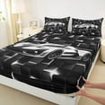 thumbnail image 3 of jejeloiu Racing Car Twin Sheet Sets,Extreme Sports Twin Fitted Sheet,Silver Geometric Plaid Flat Sheet For Child,Luxury Bedroom Decor,3pcs, 3 of 7