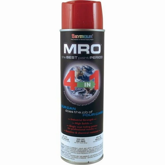 Seymour of Sycamore 620-1441 20 oz Industrial Mro High Solids Spray Paint, IHC Red - Pack of 6