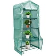 thumbnail image 2 of JingChun 4 Tier Greenhouse Replacement Cover, PE Plant Greenhouse Cover with Roll-Up Zipper Door for Indoor Outdoor Gardening Plants Cold Frost Wind Rain Proof (Frame NOT Included), 2 of 6