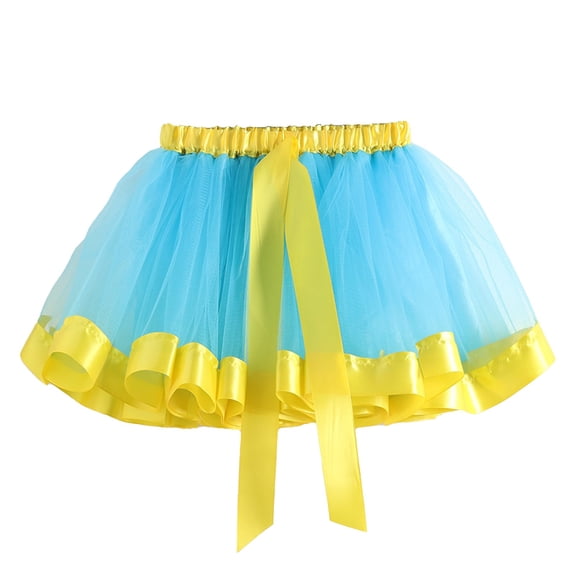 EnJoCho Tulle Tutu Skirt for Girls Fairy Princess Min𝗂 Skirts Kids Bowknot Elastic Waist Ruffle Mesh Tutus Toddler Par𝗍y Clothes