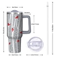 thumbnail image 3 of 40oz Stainless Steel Tumbler Gift - Winter Themed Reindeer, Double Wall Insulated Cup w/Handle & Straw, 3 of 5