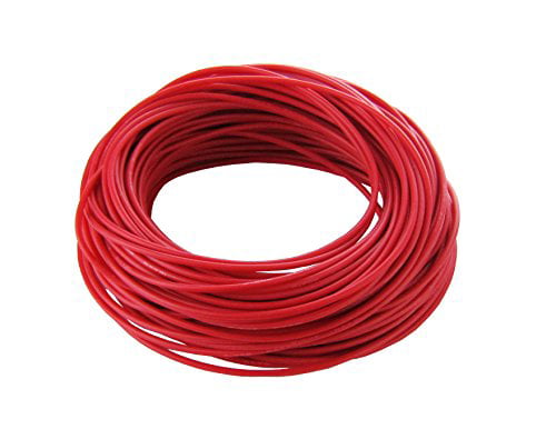 Red 50 ft Fine Strand Tinned Copper 8 AWG Gauge Silicone Wire 