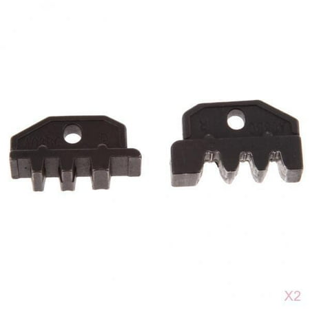 

2x Interchangeable Die Set Terminal Connectors Crimper Multi-specification Durable Hand Tools - Black A03BC