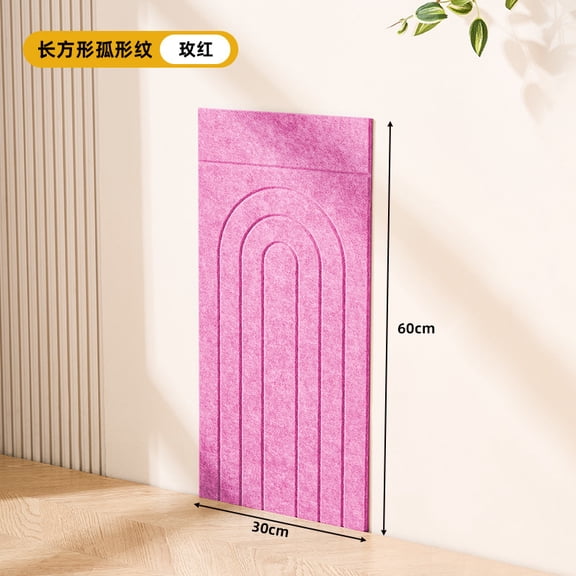 XmhyTop-A Cat Wall Scratcher 60x30cm Self-Adhesive Felt Cat Scratch Pad, Furniture Protector for Sofa Door, Indoor Cat Scratching Mat,Style B,Pink
