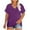 Purple, variant on LAJPXKHY Plus Size Womens Summer Tops V Neck Short Sleeve Loose Fitting Tops Casual Comfy Solid Color T Shirts