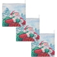 thumbnail image 7 of SKYSONIC Christmas Santa Claus Presents Baby Muslin Washcloths Face Towel, 3 PCS Winter Snow Burp Cloths Cotton Wipes Infant Wash Cloth for Newborn Boys Girls 12"x12", 7 of 7