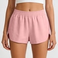 thumbnail image 7 of CQONEPT Women's Athletic Shorts High Waist Elastic Waist with Pockets Summer Running Workout Casual Short Pant Hot Pink XL, 7 of 7