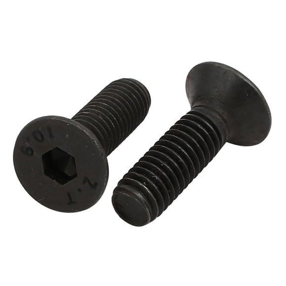 Unique Bargains 2pcs M6x20mm Flat Countersunk Head Hex Socket Left Hand Thread Bolt DIN7991