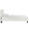 thumbnail image 5 of Platform Bed Frame, Tufted, King, White, Velvet, Mid Century Bedroom, Modern Contemporary Boutique HB35648, 5 of 8