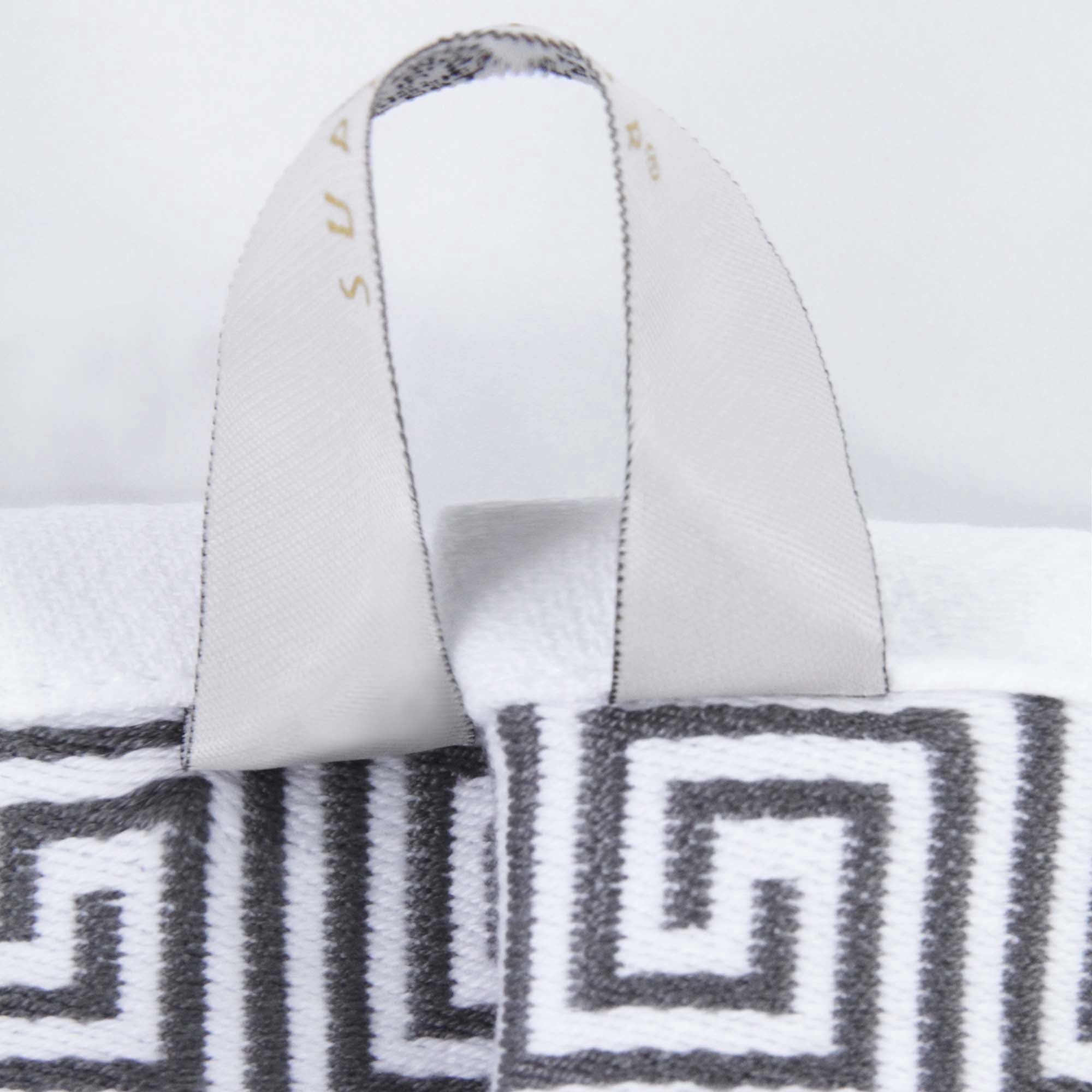 Superior Athens 6-Piece Cotton Greek Scroll Towel Set, Gray