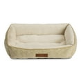 thumbnail image 2 of (2 pack) Vibrant Life Medium Dog Bed, Plush Bolster Dog for Medium Dogs, Medium, 27" x 20", Tan, 2 of 8