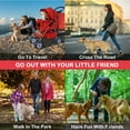 thumbnail image 7 of YRLLENSDAN 4 Wheels Dog Strollers Pet Strollers Cat Strollers with Cup Holder & Removable Liner Waterproof Doggy Stroller for Small Medium Dogs, Red, 7 of 7