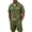 Olive Green, variant on Summer Outfit Sets for Men Textured Zip-Up Shirt & Cargo Shorts Loose Matching Set Vintage Casual 2 PC Set Olive Green XL