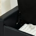 thumbnail image 6 of CQSXDA 48" Ottoman Bench Upholstered Faux Leather with Storage, for Hallway or Bedroom, Black, 6 of 12