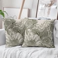 thumbnail image 4 of Vintage Flowers Pillow Covers 20x20 Inch Set of 2 Olive Green Floral Leaves Decorative Square Throw Pillows for Couch Rustic Square Pillow Cases Home Decor for Living Room Sofa Porch Outdoor, 4 of 6