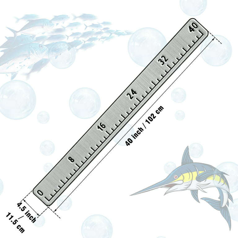 HJDECK 40 Inches Foam Fish Ruler Foam Fish Measuring Tape Adhesive Fishing  Measuring Accessory Marine Fishing Measuring Tool Fish Size Measuring Tool  for Boats Sailboats Yachts Kayaks 