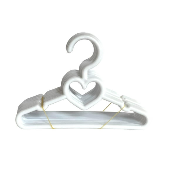 12- 5.5" White Heart Hangers for 14-18 Inch Fashion Girl Doll Clothes- Doll Clothes Hangers