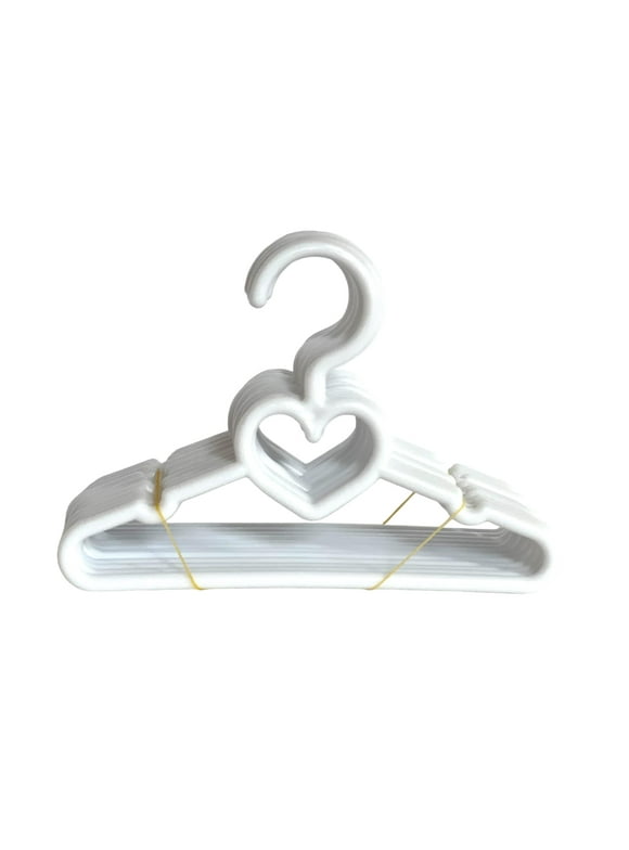12- 5.5" White Heart Hangers for 14-18 Inch Fashion Girl Doll Clothes- Doll Clothes Hangers