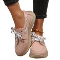 thumbnail image 4 of Willtoo Women's Low Top Canvas Shoes Lace Up Sneakers Lightweight Casual Walking Shoes Comfortable Soft Sole Non Slip Orthopedic Sneakers, 4 of 8