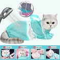 thumbnail image 2 of Multifunctional Cat Mesh Bathing Bag, Anti-Bite and Anti-Scratch with Zipper and Drawstrings, Adjustable Breathable Polyester Mesh Restraint for Bathing, Nail Trimming (Green), 2 of 6