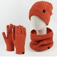 thumbnail image 4 of Baqcunre Clearance! Scarf, Hat, Glove Set, Women&Men Autumn Winter Warm Cute Wool Hat Scarf Gloves Slouchy Three Winter Snow Knit Cap Screen Mittens Scarves Sets, Scarf for Women, ,, 4 of 9