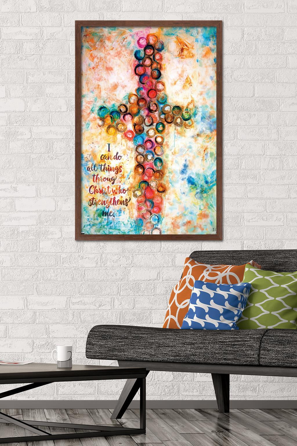 Ivan Guaderrama - Steadfast-Versiculo Wall Poster, 22.375" x 34", Framed