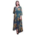thumbnail image 1 of Bimba Floral Ladies Kaftan Holiday Loungewear Maxi Dress Beach Coverup-S-L, 1 of 5