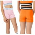 thumbnail image 1 of SILVERCELL Little Girls Summer Athletic Dance Shorts Quick Dry Sports Training Shorts Legggings, 2-Pack, 4-9 Years, 1 of 7