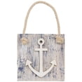thumbnail image 2 of Northlight 7.25” Blue and White Cape Cod Inspired Anchor Wall Hanging Plaque, 2 of 9