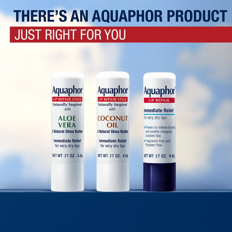 Aquaphor Lip Repair Stick for Very Dry Lips with Aloe Vera 0.17 oz  Hydrating Moisturizer - Walmart.com