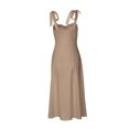thumbnail image 4 of VISgogo Vestido largo para mujer, sin mangas, color sólido, dobladillo dividido, primavera, verano, informal, vestido de fiesta, SML VISgogo moda, 4 of 9