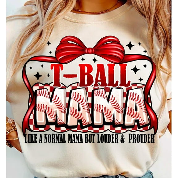 T-Ball Mama T-Shirt, Baseball Mom Game Day Tee, Cute Baseball Shirt for Sports Moms, Fun Team Spirit Outfit, Proud Mama Gift for Her