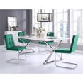 thumbnail image 3 of Chaise de Salle à Manger en Velours Vert Jonathan - Lot de 2 - Touffeté - Cadre Chromé, 3 of 10