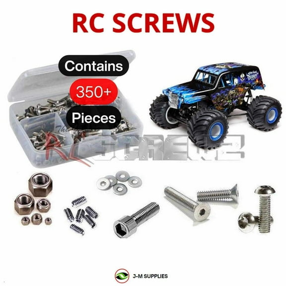 RCScrewZ Stainless Screw Kit los137 for Losi LMT 4X4 Solid Axle Monster Truck #LOS04021 Digger | SET
