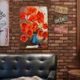 thumbnail image 4 of Placa de Metal Vintage de hierro, flor de amapola, pintura Rectangular, decoración de pared, 20x30cm, 4 of 9