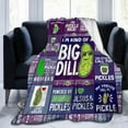 thumbnail image 2 of Pickle Blanket for Women Men, Cute Pickle Themed Design Printed Throw Blankets for Teens Adults Lap, Chair Sofa, Warm Soft Cozy Blanket, 50"x 60", 2 of 6