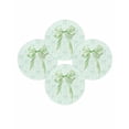 thumbnail image 7 of 13 Inch Round Placemats Set of 4, Green Bow Non Slip Heat Insulation PP Table Mats, Cute Bowknot Minimalist Solid Color Washable Place Mats for Kitchen Dining Party Table Decor, 7 of 7