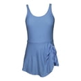 thumbnail image 4 of Linfrsh Girls Bathing Suit One Piece Girls One Piece Swimsuit Swimwear Beach Sport Bathing Suit for Kids(Blue,13-14 Years), 4 of 5
